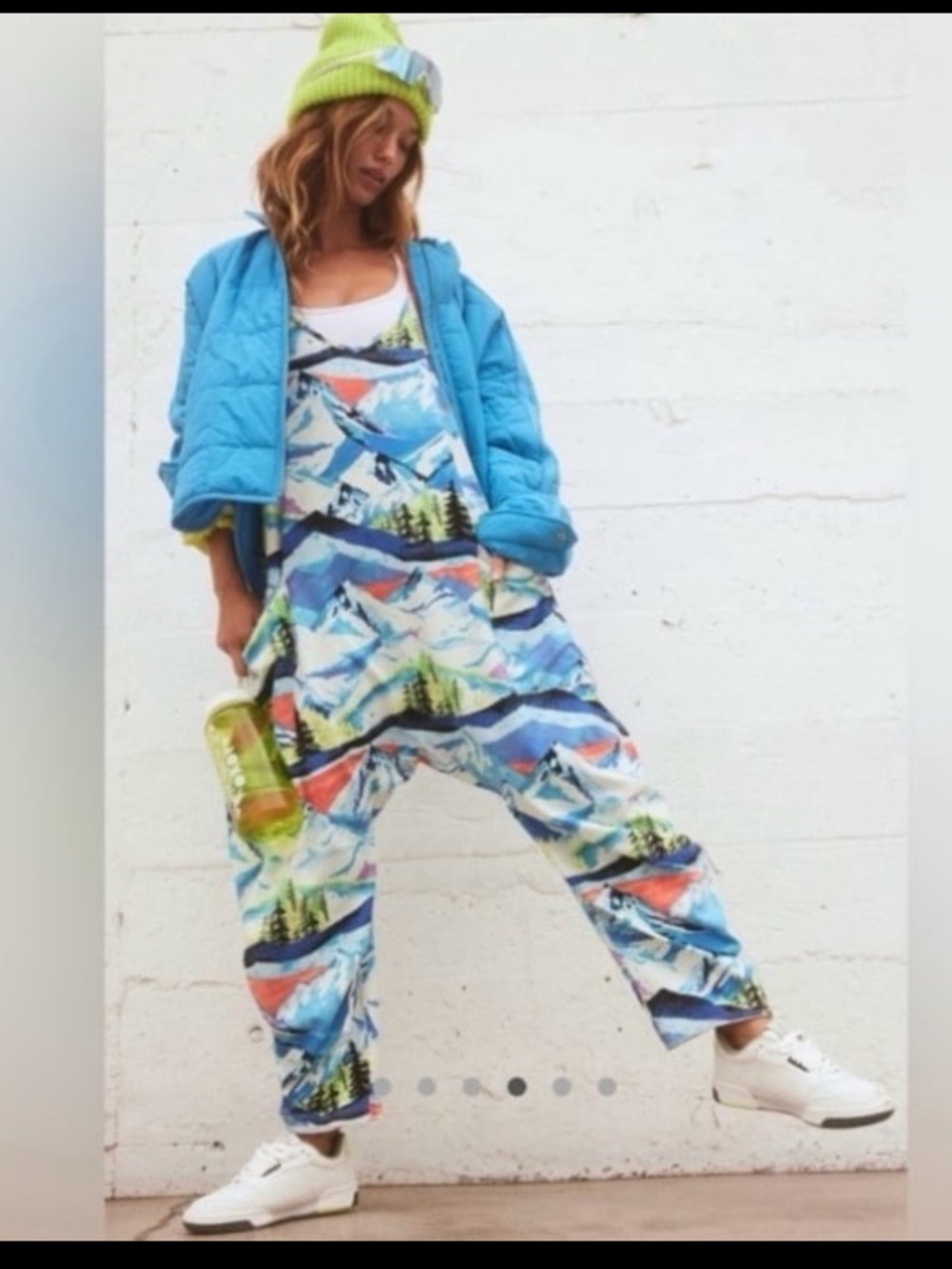 NWOT FREE PEOPLE Movement Printed Hot Shot Onesie in Skinic Route Apres
Combo